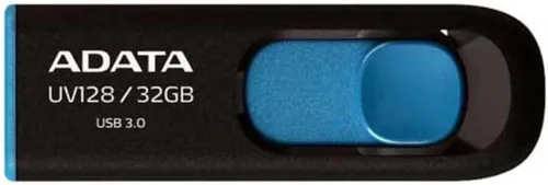 Vista 4 de ADATA UV128 32GB USB 3.0 unidad flash retráctil sin tapa, azul (AUV128-32G-RBE)