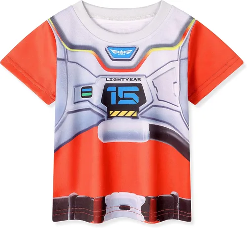 Vista 2 de Oncolo Camiseta ligera de manga corta para niños pequeños de 2 a 8 años Rojo