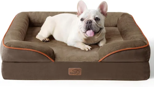 Vista 88 de Bedsure - Cama para gatos de interior, sofá cama lavable para perros muy pequeños, espuma de soporte con funda extraíble y lavable, forro Gris