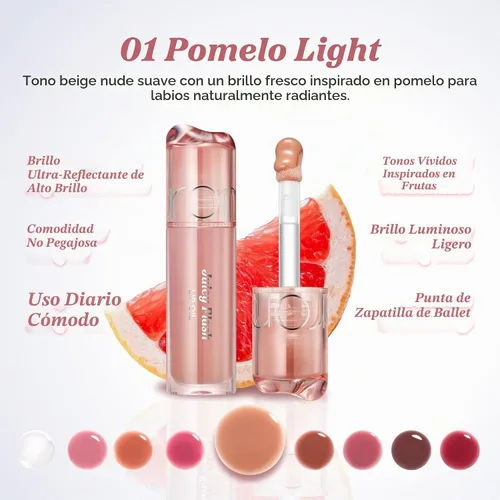 Vista 3 de rom&nd JUICY FLASH LABIO ACEITE 01 POMELO LIGHT LUZ POMELO