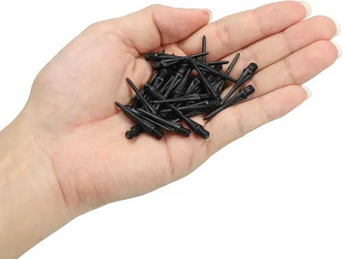 Vista 4 de PATIKIL Puntas de dardo de plástico 2BA hilo suave puntas de dardo de repuesto de punta de plástico de punta suave Accesorios de dardo Negro