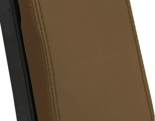 Vista 4 de Funda para reposabrazos de consola de Nissan D22 Frontier 99-04, piel sintética, color beige oscuro