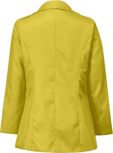 Vista 5 de Blazers para mujer de negocios, casual, tallas grandes, chaquetas de traje de manga larga, chaqueta de trabajo y oficina, chaqueta de frente