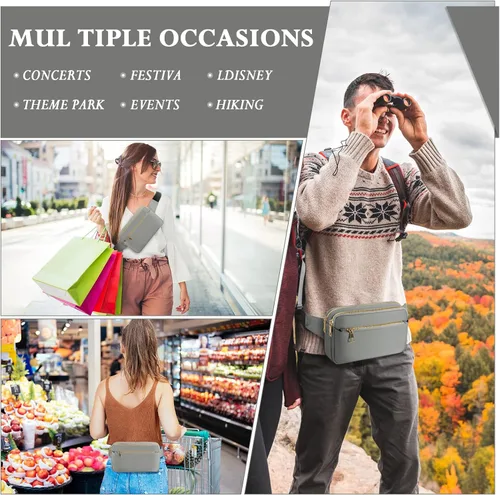 Vista 5 de CXWMZY Riñoneras para mujeres y hombres, bolsa de cintura de moda con múltiples bolsillos, gran capacidad, bonita riñonera casual para Disney