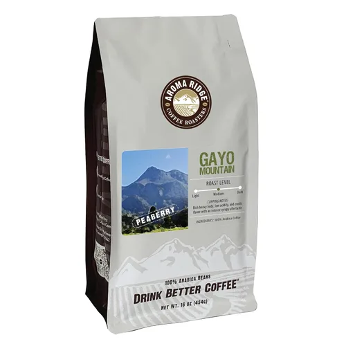 Vista 11 de Aroma Ridge Granos de café de Brasil, café brasileño en grano entero, granos de café recién tostados Peaberry, 16 onzas