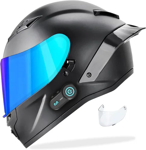 Vista 10 de GDM Casco de motocicleta Demon con Bluetooth