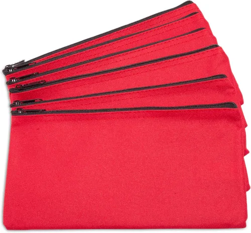 Vista 9 de DALIX Bolsas de dinero con cremallera para depósito bancario, 6 unidades, color negro
