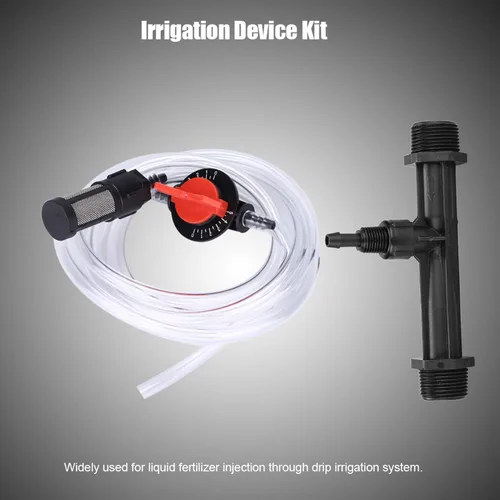 Vista 3 de Inyector de fertilizante, Kit de dispositivo de riego de jardín, Kit de tubo de agua con interruptor de inyector de fertilizante G3/4, kit