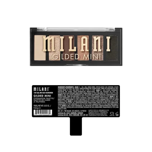 Vista 2 de Milani Mini paleta de sombras de ojos dorada con 6 tonos mate y brillantes, Call Me Old-Fashioned