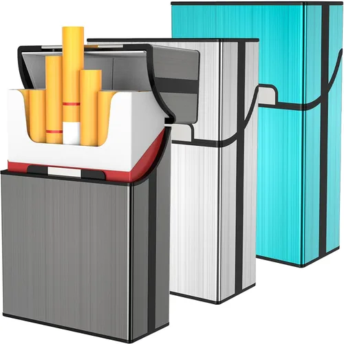Vista 2 de Caja de cigarrillos King Size 3 Pack 20 Capacidad Negro+Plata+Azul-364.882-3.346 in