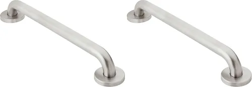 Vista 2 de Moen Barra de seguridad de latón pulido para baño de 24 pulgadas con tornillos ocultos para apoyo de discapacitados o personas mayores, R8724PB