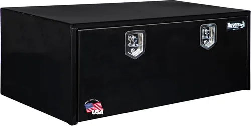 Vista 29 de Buyers Products 1703349 - Caja de acero negro para debajo de la carrocería con pestillo de mango en T, 14 x 12 x 18 pulgadas, caja de herramientas