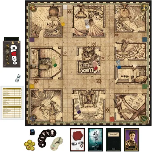 Vista 4 de Hasbro Gaming Clue: Wizarding World Harry Potter Edition Juego de mesa Juegos familiares para niños, adolescentes y adultos Juegos misteriosos