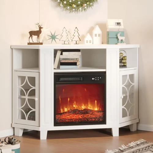 Vista 8 de Royalcraft Inserto de chimenea eléctrica de 18 pulgadas, calentador de chimenea empotrado con control remoto, calentador pequeño con bajo ruido