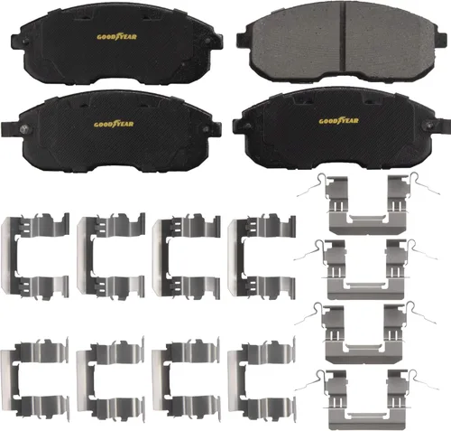 Vista 7 de Goodyear Frenos PRK67801F Kit de frenos delanteros premium con par (2) de rotores de freno con revestimiento antiOx y pastillas de freno