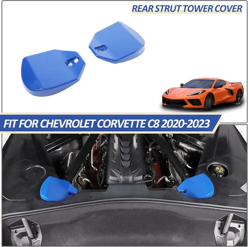 Vista 5 de Daeiclru Cubiertas de torre de puntal trasero compatibles con Chevrolet Corvette C8 2020-2023, cubierta de torre de ABS que absorbe los golpes