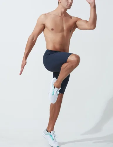 Vista 6 de MIZOK Pantalones cortos de compresión elásticos para hombre con bolsillo