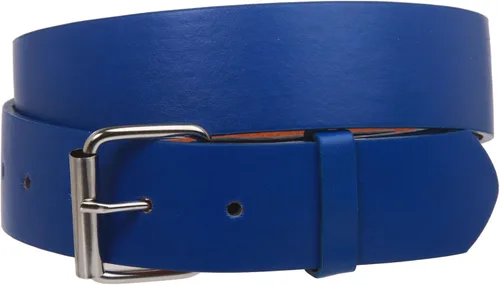 Vista 4 de Beltiscool 1 1/2" (38 mm) Snap On Plain Leather Jean Belt con hebilla de rodillo Amarillo