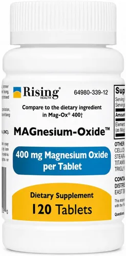 Vista 9 de Rising Pharma - Óxido de magnesio 400 mg - Suplemento dietético de magnesio elemental - 100
