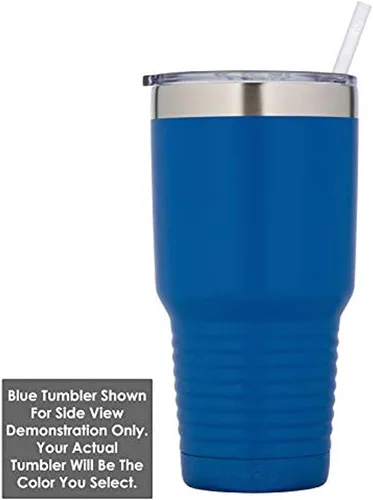Vista 5 de Taza de viaje con texto en inglés "HAPPY MOTHERS DAY 30 oz Drink Tumbler with Straw " grabado con láser con divertidas citas " Compare con Yeti