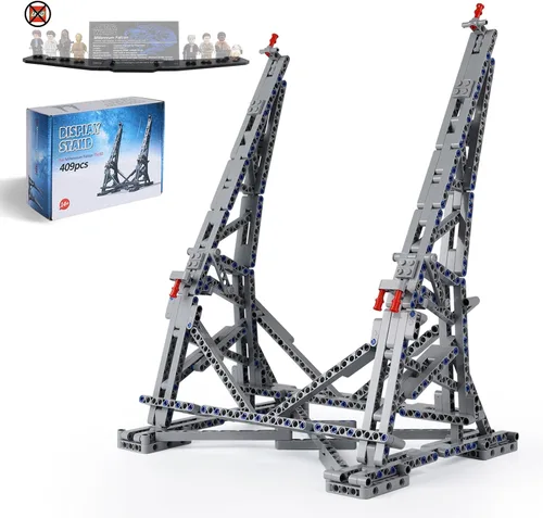 Vista 9 de Kyglaring Soporte de exhibición vertical para Lego Ultimate Millennium Falcon 75192, juego de modelos de bloques de construcción, kit