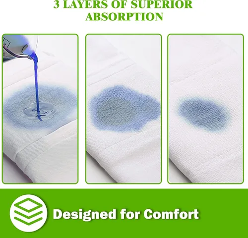 Vista 5 de Fasoar - Pañales predoblados de tela – 100% algodón premium sin blanquear, 3 capas lavables para bebés a niños – multiuso (10-35 libras) 5/6/10/12