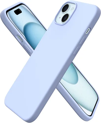 Vista 27 de ORNARTO Funda compatible con iPhone 15 Plus de 6.7 pulgadas, silicona líquida delgada de 3 capas cubierta completa de goma de gel suave, funda