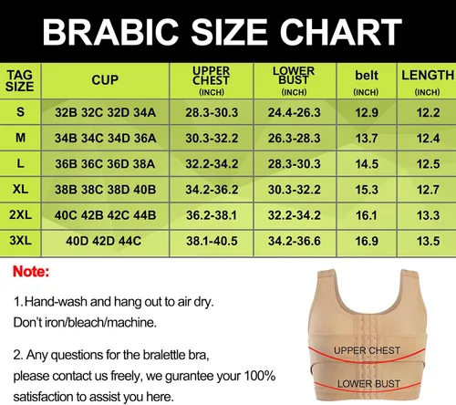 Vista 4 de BRABIC Sujetador corrector de postura poscirugía con cierre frontal para mujer