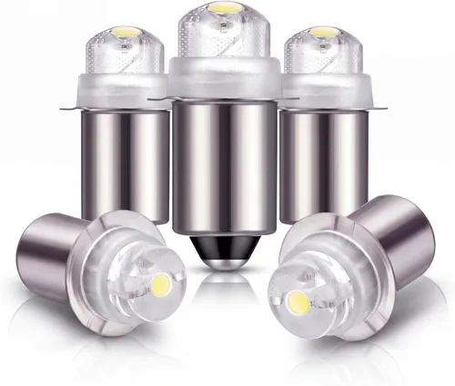Vista 5 de Honoson - 2 bombillas LED de 3 V de repuesto para linterna P13.5S 30 lúmenes AA C D