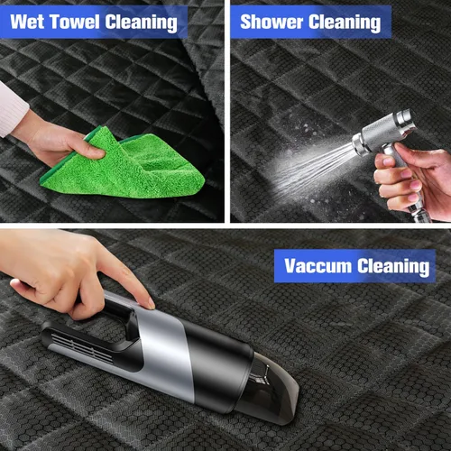 Vista 8 de PETICON - Paquete de 2 fundas para asiento delantero de automóvil para mascotas, funda de asiento de silla capitán Waterproof Pet Seat Protector