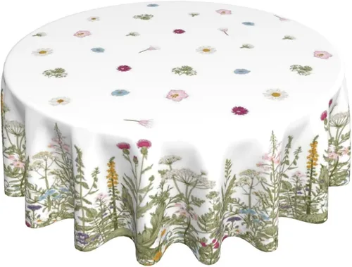 Vista 45 de BETGINY - Mantel cuadrado floral azul de 54 x 54 pulgadas, mantel decorativo de estilo chinoiserie con flores, tela rústica lavable para granja