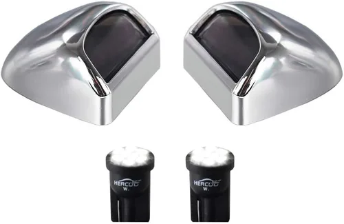 Vista 7 de HERCOO Luz LED para placa de matrícula, lente de lámpara, bombillas blancas, carcasa trasera negra, compatible con Silverado Sierra Avalanche Negro