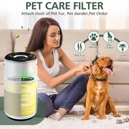 Vista 4 de Filtro de repuesto Core 400S para LEVOIT Core 400S Smart WiFi Air Purifie-r, Core 400S-RF-PA (LRF-C401-YUS), prefiltro de carbón activado H13 True