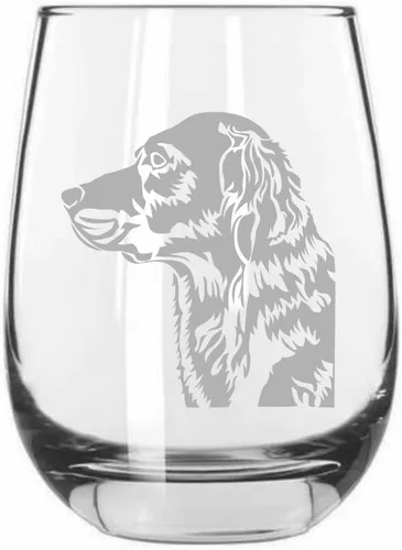 Vista 435 de Shar Pei (chino) - Vaso de vino sin tallo grabado para perro, 15.25 onzas