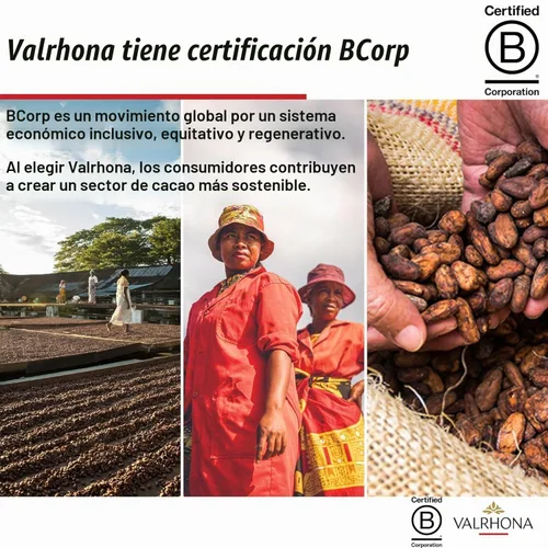 Vista 6 de Valrhona Premium French Barras de Chocolate Negro para Hornear (Feves). Clásico GUANAJA 70% Cacao. Fácil de Derretir. Fácil de Picar. Intenso