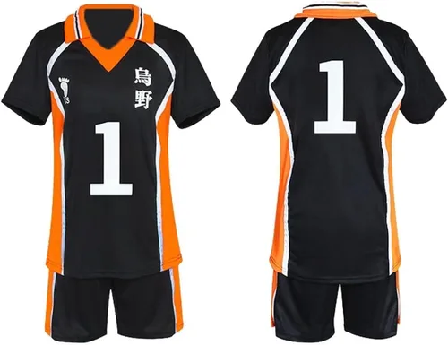 Vista 2 de XIAMUSZ Karasuno - Disfraz de camiseta para Halloween, uniforme corto