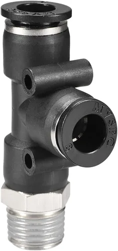 Vista 6 de M METERXITY Paquete de 2 accesorios de bloqueo de rosca macho NPT 3/8 – Unión de mamparo en camiseta, accesorios de empuje para conectar, aplicar al