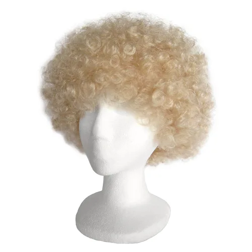 Vista 5 de Peluca afro marrón económica ~ Peluca de fiesta de disfraces de Halloween (STC13034)