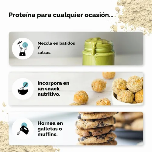 Vista 5 de Complemento de 0.53 oz de proteína vegana sin sabor a base de plantas en polvo (1 porción)
