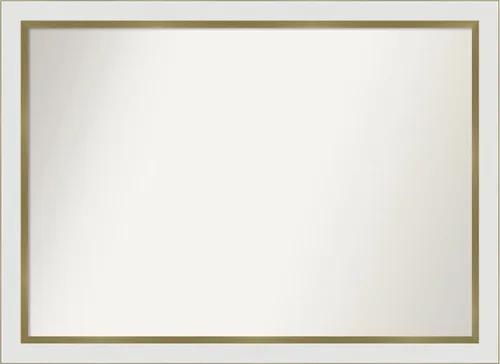 Vista 226 de Amanti Art Espejo personalizado, espejo de baño estrecho Alexandria White Wash, espejo de pared o espejo de tocador de baño sobre el fregadero