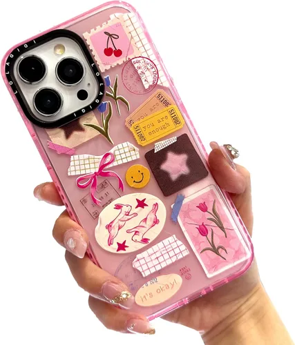 Vista 26 de Funda para iPhone 13, lindo diseño artístico de líneas faciales, diseño kawaii femenino estético patrón de dibujos animados para mujeres, niñas