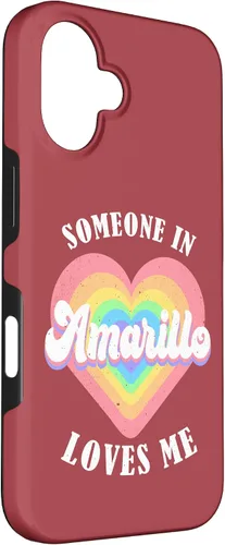 Vista 3 de iPhone 16 Someone In Amarillo Loves Me City Heart Case