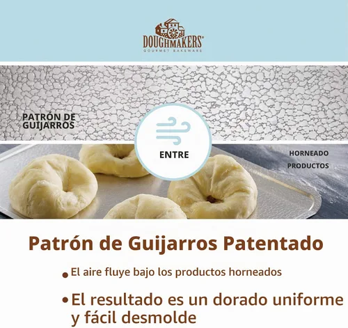 Vista 2 de Doughmakers Bandeja de aluminio de grado comercial para bizcochos 10" x 14