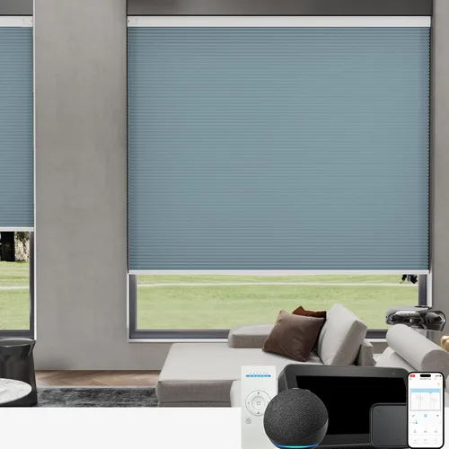 Vista 15 de MYshade Persianas celulares de tamaño personalizado, persianas opacas sin cordones para dormitorio, baño, sala de estar, control de luz, persianas