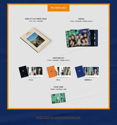 Vista 4 de JYP Ent ITZY - IT'Z ME [A+B+C ver. Set] 3 álbumes+3 beneficios de preventa + 3 carteles plegados + juego de tarjetas fotográficas adicionales