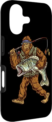 Vista 3 de Largemouth Bass Fishing Bigfoot Fisherman Case for iPhone 17