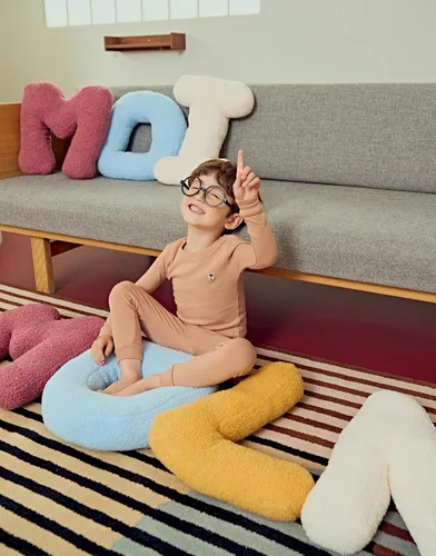 Vista 4 de moimoln Pijama de algodón suave y liso modal para bebés, niños y niñas, ajuste cómodo, pijama larga para el día a día