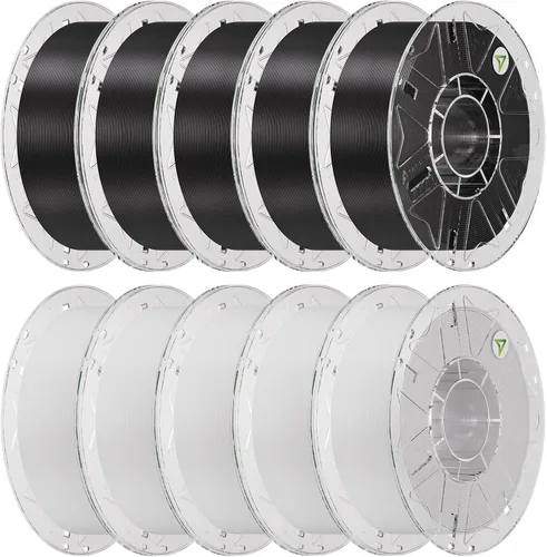 Vista 55 de Creality Hyper PLA Filamento 1.75mm, filamento RFID para impresora 3D PLA de alta velocidad 30-600mm/s, 1kg(2.2lbs)/carrete Filamento compatible