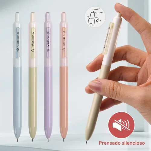 Vista 3 de WRITECH Bolígrafos de Gel de Punta Fina: 0.5mm Retráctil de Punta Fina Conjunto de Bolígrafos de Escritura Suave Sin Manchas Tinta Negra Clic