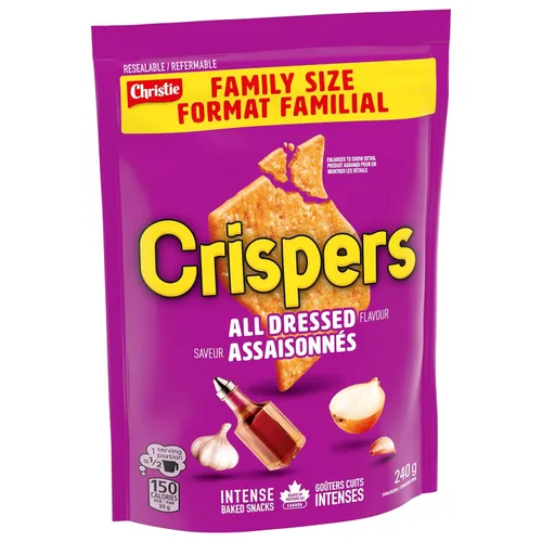 Vista 8 de Crispers Todas las galletas vestidas de tamaño familiar, 8.47 oz (importadas de Canadá)